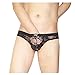 Mlovew Mens Sexy Smooth Sheer Floral Lace Bikini Flower Underwear Briefs Panties