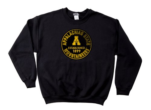 SDI mens 50/50 Blended 8 Oz. Crewneck sports fan sweatshirts, Black, X-Large US