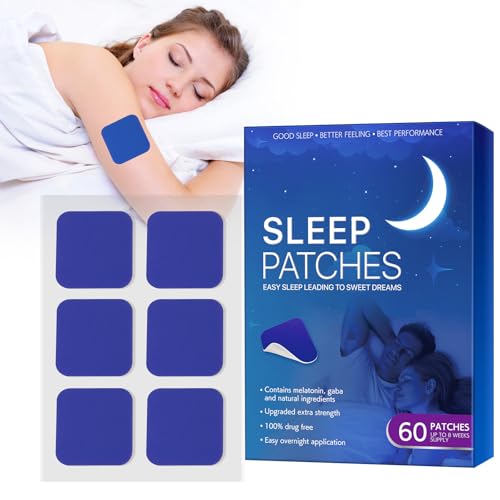 60 Parches para Dormir, Parches de Acción Rápida para Ayudar a Dormir Para Hombres y Mujeres, Sleep Patches Ingredientes 100% Naturales, Aliviar la Fatiga Física y la Ansiedad