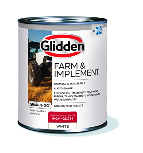 Glidden Farm & Implement Alkyd Enamel Interior/Exterior Paint for use on Machin…