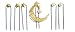 QTMY 6 PCS Metal Star Moon Pearl Hairpin Hair Clips Hair Accessories