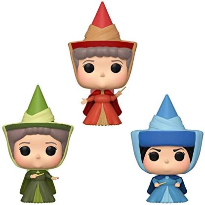 Amazon.com: Funko Pop! Disney: Sleeping Beauty - Flora, Fauna, \u0026 Merryweather Fairy Godmother Vinyl Figure 3 Pack, Spring Convention Amazon Exclusive: Toys \u0026 Games