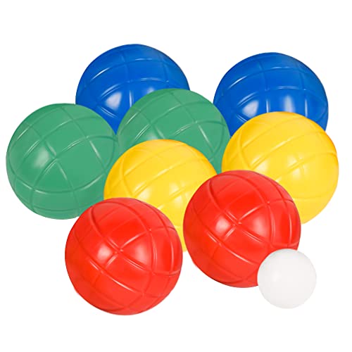 TopEmp Backyard Bocce Ball Set with 8pc 90mm Balls and 1pc Pallino