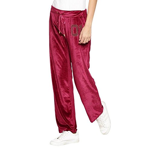 ajile by pantaloons women velour track pant