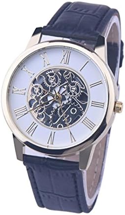 Men Watches,Toponly Men Retro Imitation Mechanical Belt Watch (FASHION Black)
