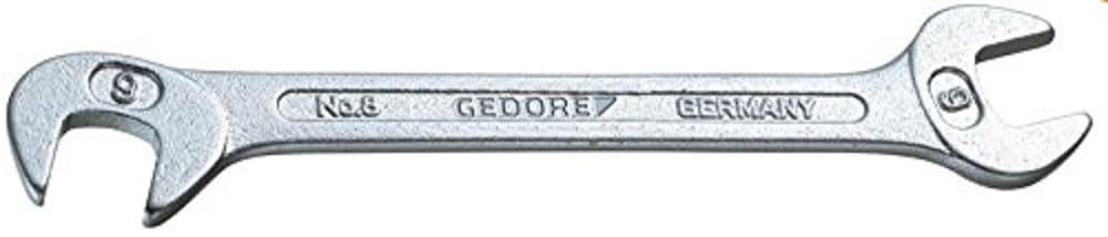 Gedore 8-10 10 mm Small Double Ended Midget Spanner - Silver