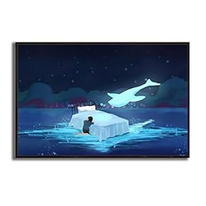 Framed Canvas Wall Art for Living Room, Bedroom Dreamland Theme Canvas Prints for Modern Home Decoration Ready to Hang - 16"x24" inches