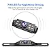 Backup Camera, Elecwave Car Rear View Front View Reversing Camera 170 Degree View Angle 7 IR LED Lights Night Vision IP68 Waterproof Universal Backing Camera, Optional Guideline(Yes or No)
