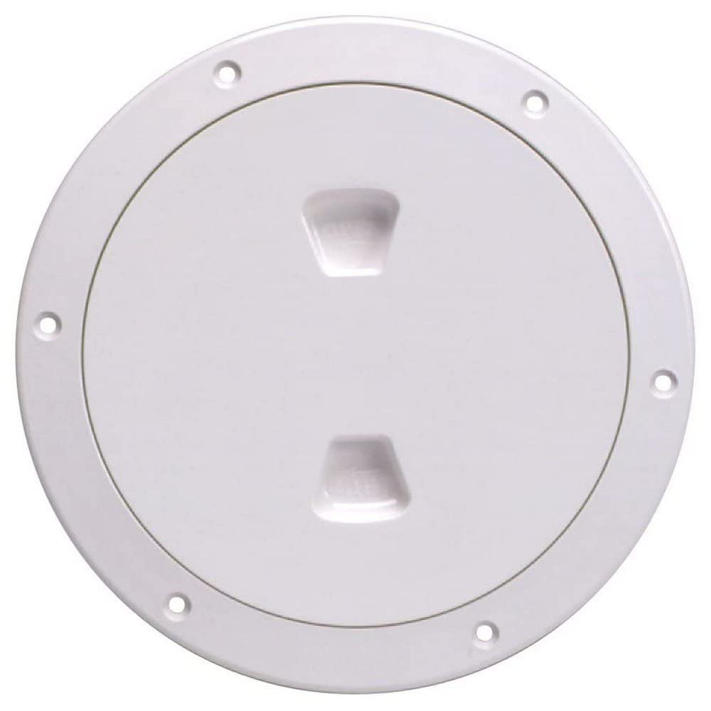 Beckson DP60-W Screw-Out Deck Plate (White), 1 Pack