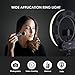 GEEKOTO Ring Light, LED Ring Light, Ring Light with Stand and Phone Holder, 14-inches Outer Lighting Kit 38W, 3200K-5500K, Remote Control for Youtube Video Shooting, Makeup, Photography