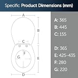 Ideal Standard Tirso Soft Close Toilet Seat Universal Oval Duroplast White 150kg view 4