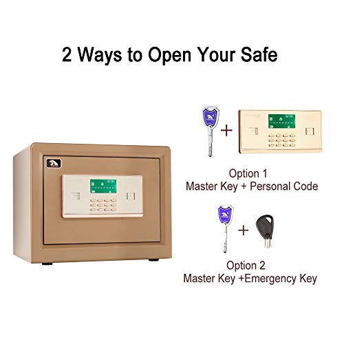 image for Security Safe, Safe Box, Safety Boxes for Home, Double Safety Key Lock