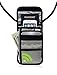 TravelGenixx Neck Wallet w/RFID Blocking-Hidden Travel Pouch & Passport Holder (Grey)