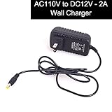 DC 2.1x5.5mm Plug AC Adapters 110V to DC 12V 2A Wall Charger Power Adapter for LED Stripe Lights/Car Electronics/CCTV Surveillance System - Cable Length 43