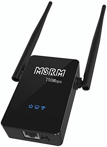 MSRM WiFi Range Extender 750Mbps/300Mbps 360 degree Full coverage Easy Installation (Black)