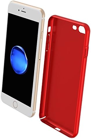 iPhone7 Plus Case, GagaKing Extreme Slim Matte Hard Plastic Protective Shell Case Cover With Anti-Scratch Non-Slip Shockproof without Logo Hole for iPhone 7 Plus (Red)
