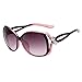 HUAYI Unisex UV400 Outdoor Retro Bowknot Large Frame Sunshade Sunglasses