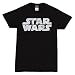 Star Wars Simplest Logo Adult T-Shirt - White on Black (X-Large)