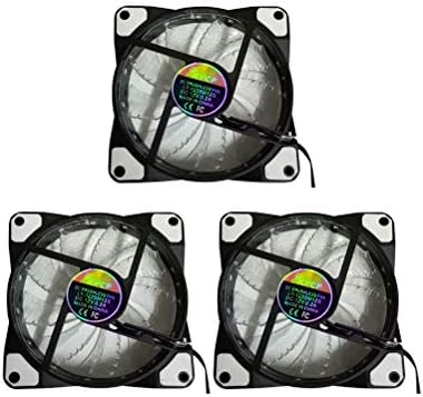 Zhhlaixing RGB LED Computer Case Fan 120mm Fan PWM PC Cooling Fan Dual Light Loop Quiet Fan Multicolor Light Modes for PC Cases Radiators System CPU Coolers