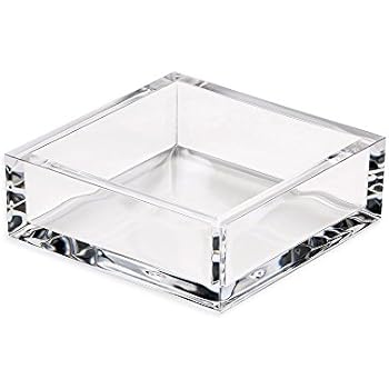 Caspari Acrylic Cocktail Napkin Holder, Clear, 1