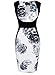 Fantaist Women's Vintage Knee Length Formal Party Floral Print Bridesmaid Dress (M, FT601-White)