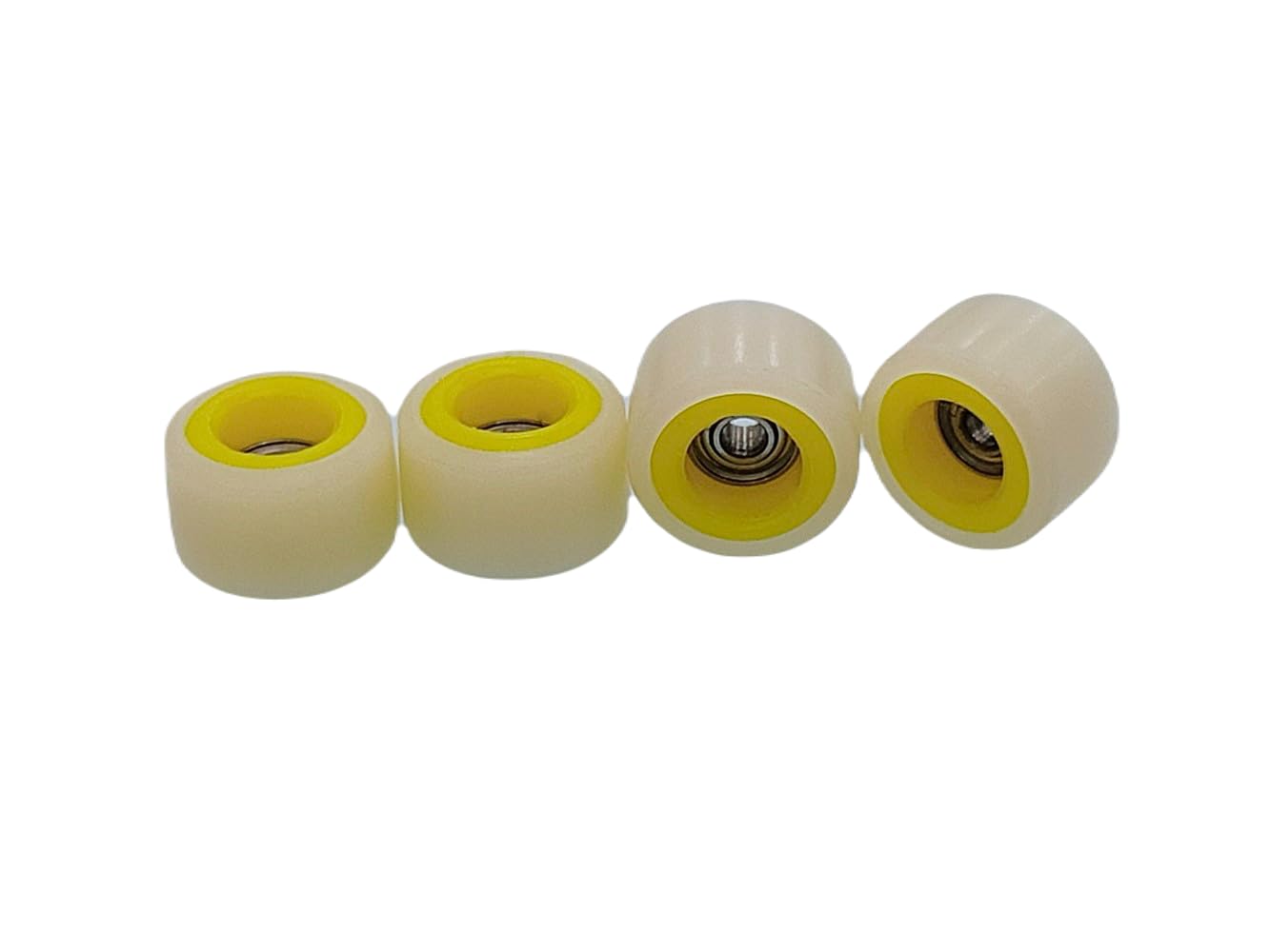 Leefai Pro Fingerboard Wheels Color Core Inner Layer - Mini Finger Skateboard Wheels with Ultra Spin Bearings-7.8mmx4.8mm -Inner Layer Colorway (Yellow)