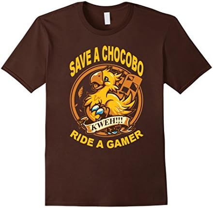 Men's Save a chocobo, ride a gamer Large Brown