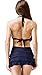 Wantdo Women's One-Piece Push Up Swimsuit Dress Swimwear Beachwear Plus Size, Navy, US 2-4