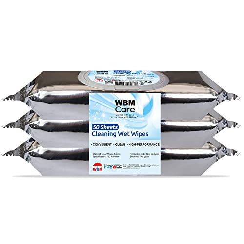 WBM Care Cleaning Wipes, Thick & Strong for Easy Cleaning, Flip Top Dispenser,…