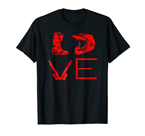 Motocross Dirt Bike Enduro Shirts 321DIRT BIKE LOVE T-Shirt | Motorcycle Motocross Enduro Shirt