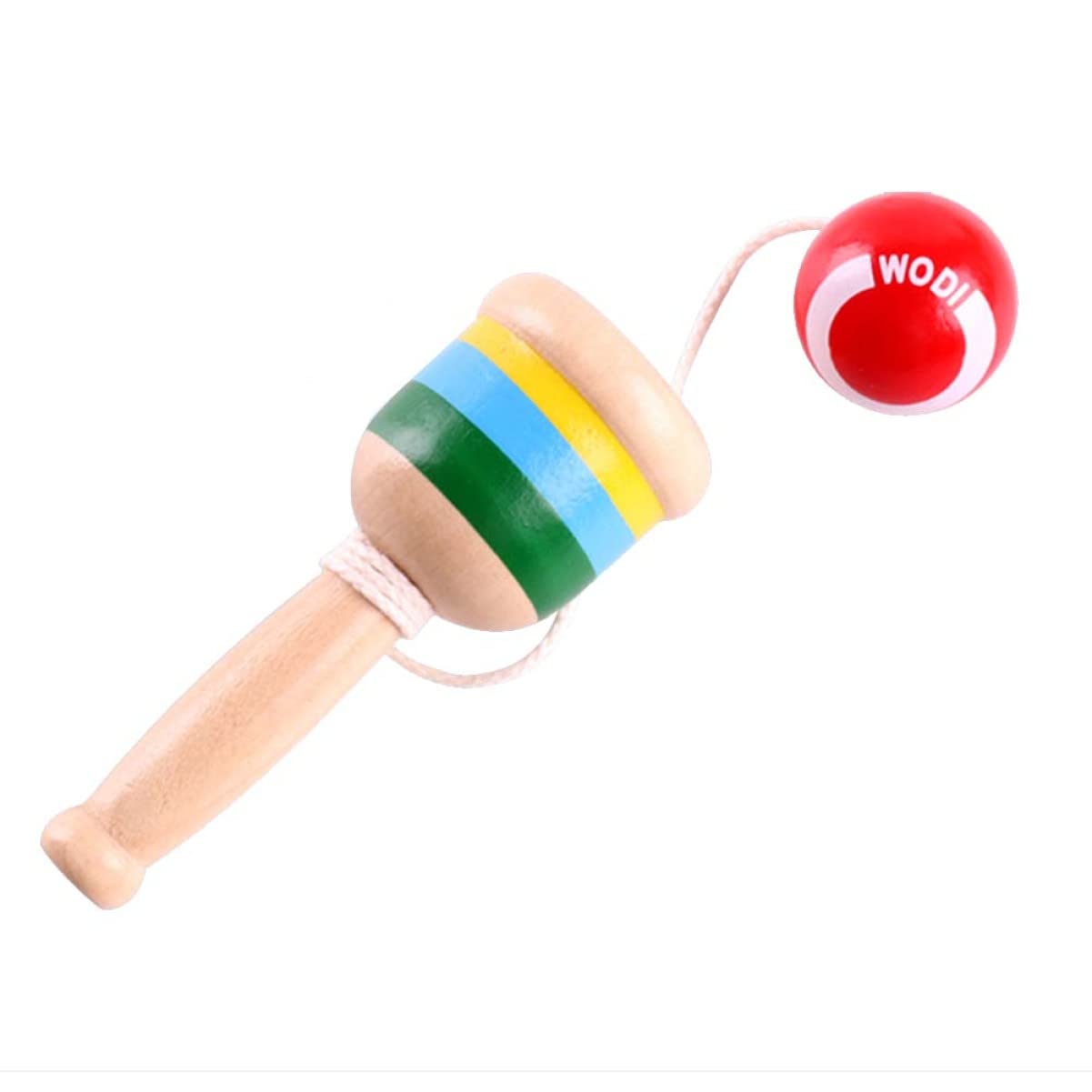 TOYANDONA Mini Ball and Cup Toys Educational Toys Wooden Cup and Game Catch Skill Toys Hand Eye Training Fun Wooden Skill Toy Wood Toys Eaducational Toys Bamboo Wooden Ball Puzzle Child