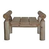 Lakeland Mills Cedar Log Ottoman, Natural