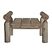 Lakeland Mills Cedar Log Ottoman, Natural