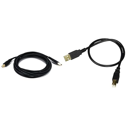 Monoprice USB 2.0 A Male to B Male Cables (10ft and 1.5ft) Bundle - Amazon deal for $8.49