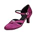 BAYSA Women's Comfortable Low Heel Satin Wedding Ballroom Latin Taogo Dance Shoe Heel 2.2