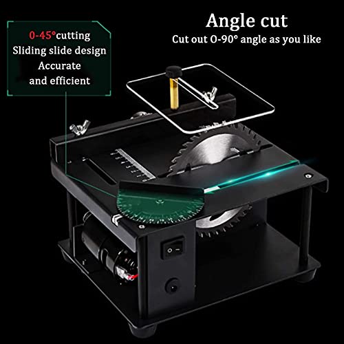 ZGHTD Mini Tischkreissäge, Elektrische Tischkreissäge, Winkel Multifunktionsschneidemaschine, 10000 U/Min, Kann 0-90… – Bild 5