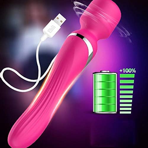 ZBZYXA USB Rechargeable Handheld Massage Wand Female Silicone Double Motor Vibration Massage Stick T-shirt Trousers