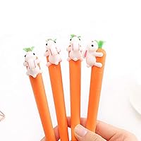 Carrots Gel Ink Pen Creative Roller Ball Pens Fine Point Stationery Office Supplies,Assorted Color, Pack of 12 (Carrots)