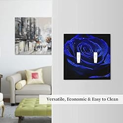 Blue Rose Flower 2 Gang Double Toggle Light Switch