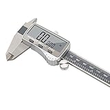 Stainless Steel Digital Vernier Caliper, Electronic Ruler Measuring Tool 0-6 Inch/150 mm, Inch/Metric/Fractions Conversion with Extra Large LCD Screen