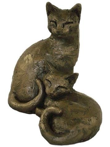 Toby and Poppy Bronze Cat Sculpture by Paul Jenkins Frith