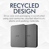 LaCie Mobile SSD Secure 1TB USB C Portable External SSD Grey Rescue Data view 10