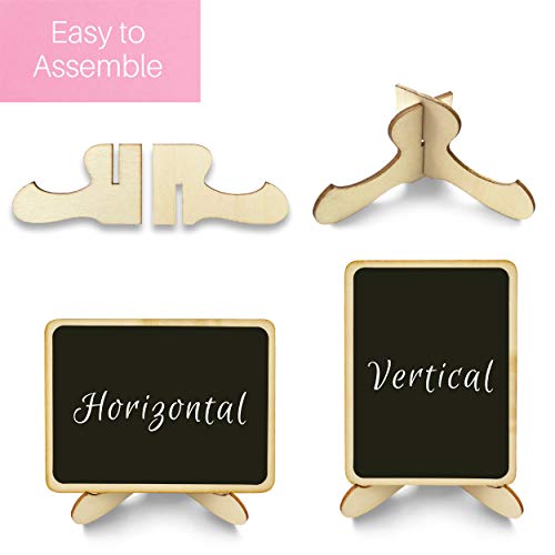 18 Premium Mini Chalkboard Signs - Lovely Wedding Signs for Wedding Table Decorations - Reusable Small Chalkboard Signs - Best Chalkboard Labels for Party Food Signs, Name Cards, Buffet & Catering - Thumbnail 5