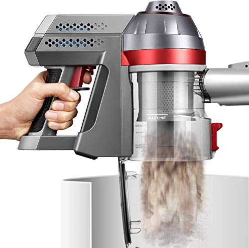 Cordless Vacuum, Deik Stick Vacuum Cleaner, 11 Kpa Powerful Suction 4 in 1 Lightweight Handheld Vacuum with Upgraded Motor and LED Brush for Pet Hair Home Hard Floor Carpet Car Cleaning - Thumbnail 4