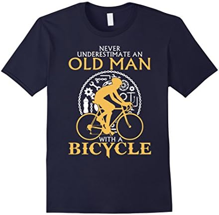 Men's Bicycle Accessories - Old Man with a Bicycle Medium Navy
