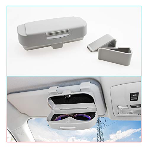 LFOTPP Universal Car Sunglasses Sun Glass Holder Case Eyeglasses Storage Box, Interior Accessories Autos Parts (Gray B Style) - Thumbnail 7