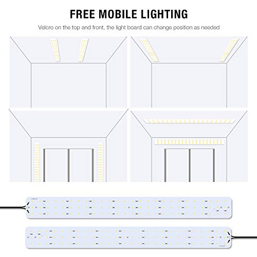 TYCKA Photo Studio Box, 24"X24"X24"Portable Folding Professional Photography Tent with 2 LED Light Strips and 3 Backdrops (Black, White, Beige) - Thumbnail 6