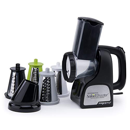 Presto 02970 Professional SaladShooter Electric Slicer/Shredder, Black(professional-sized,Black)