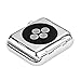 Clatune Bling Crystal Aluminum Alloy Bumper Case Shiny Rhinestone Diamond Protective Metal Frame Cover Compatible with 38mm Apple Watch Series 3/2/1 - Silver