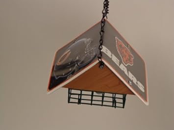 Chicago Bears Nfl Football Fan Cedar Suet Bird Feeder License